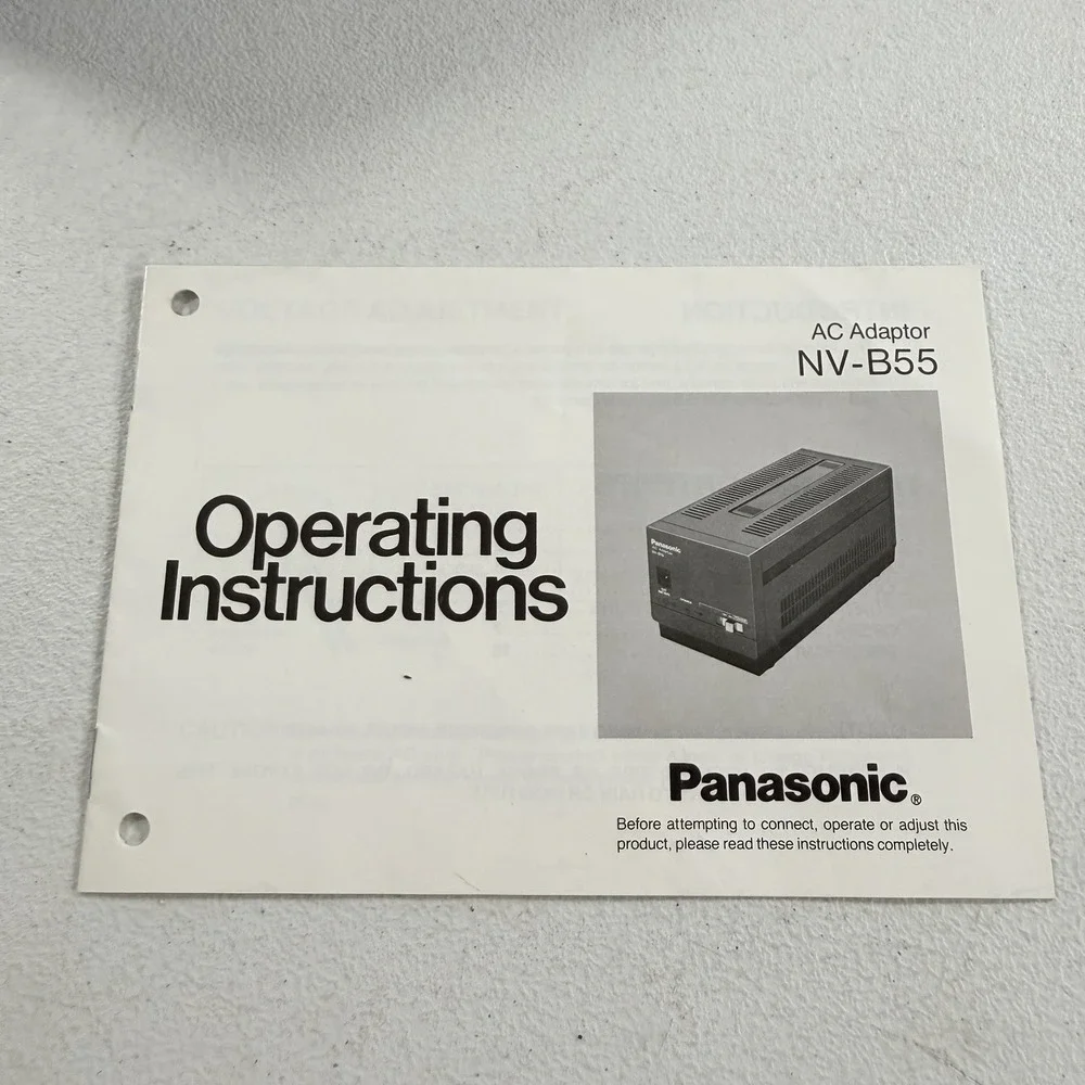 Panasonic NV-B55 AC Adaptor For Camcorder Camera W/ Manual TESTED WORKING